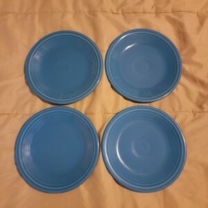 Set of 4 Turquoise Fiesta Salad/Dessert Plates